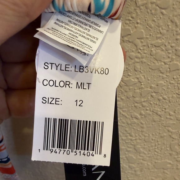 LaBlanca Desert Dream Triangle Multicolor Bikini Top sz 12 - Picture 4 of 7